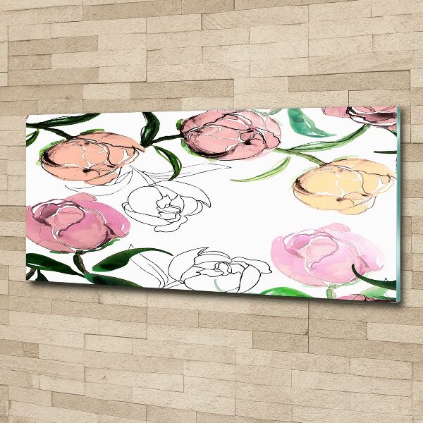 Acrylic wall art Peony buds