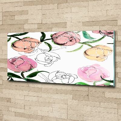 Acrylic wall art Peony buds