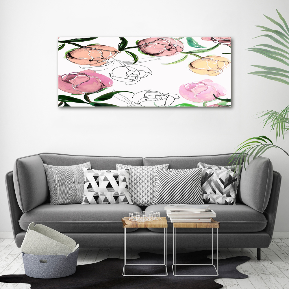 Acrylic wall art Peony buds