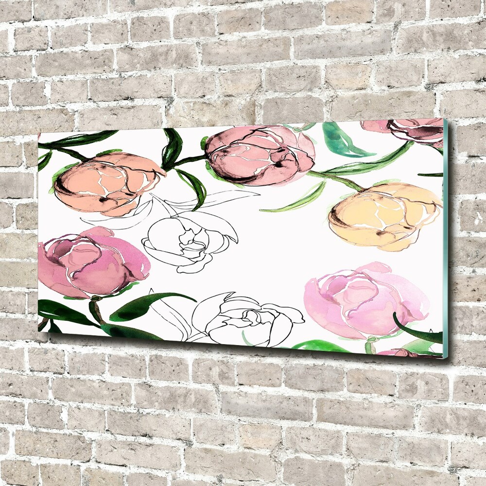 Acrylic wall art Peony buds