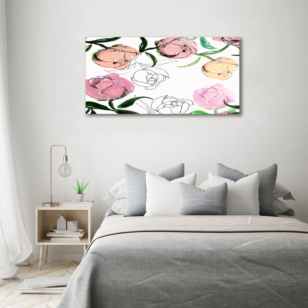 Acrylic wall art Peony buds