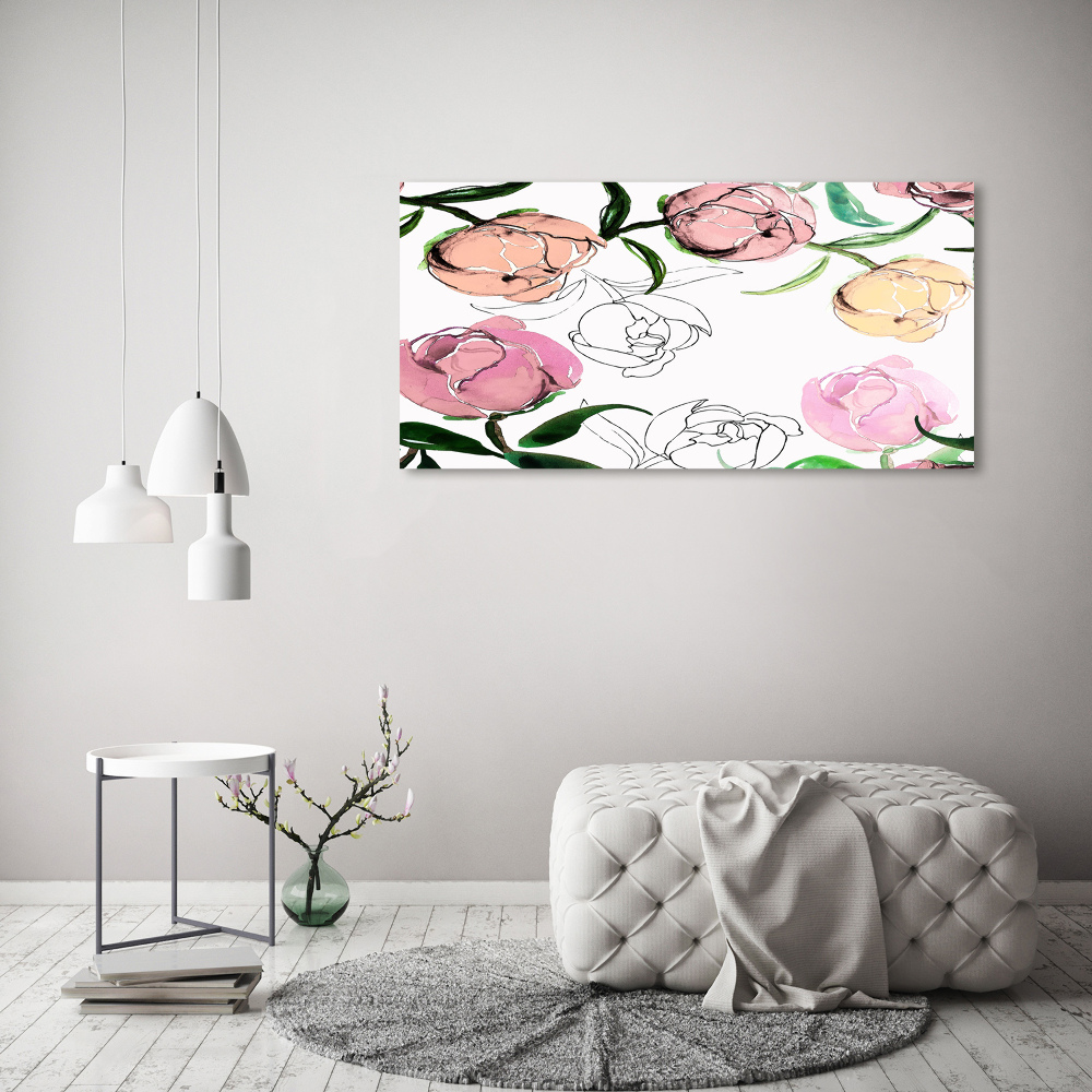 Acrylic wall art Peony buds