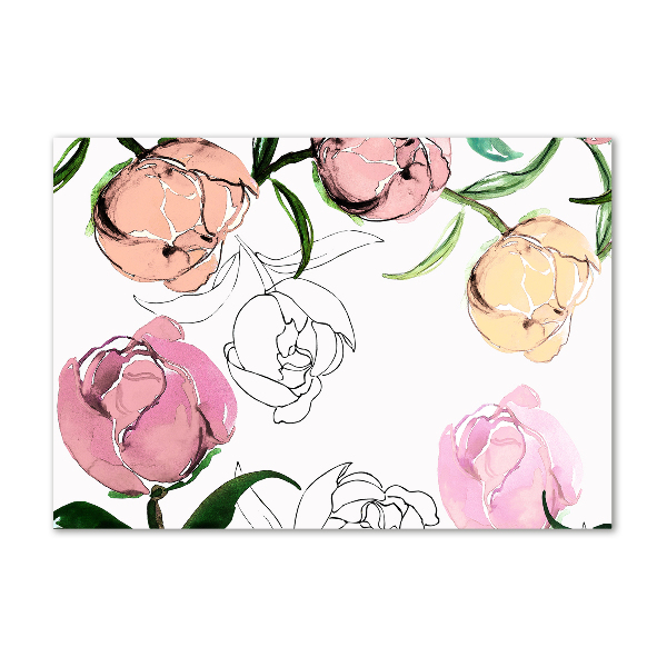 Acrylic wall art Peony buds