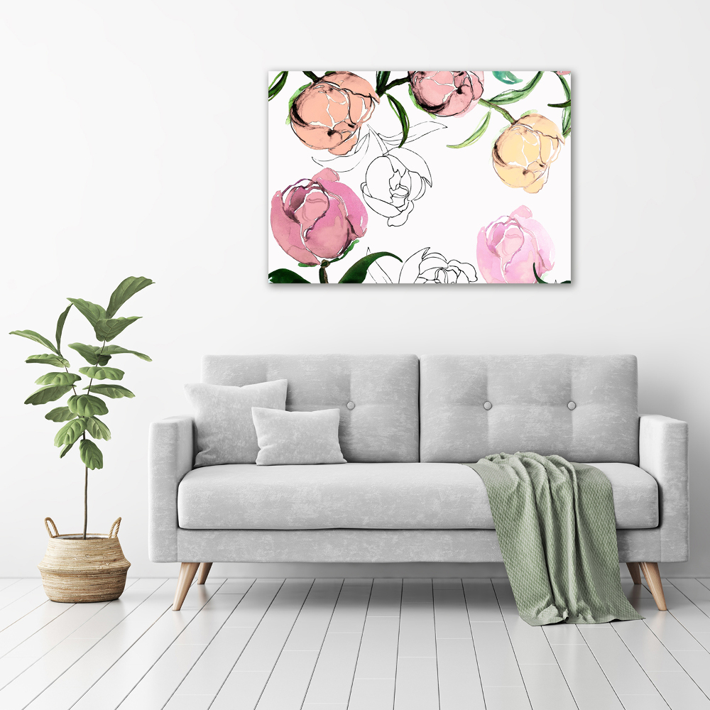 Acrylic wall art Peony buds