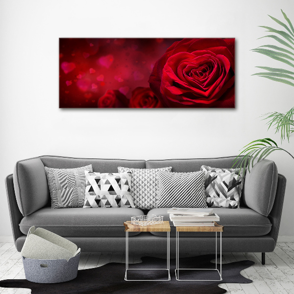 Print on acrylic Red heart rose