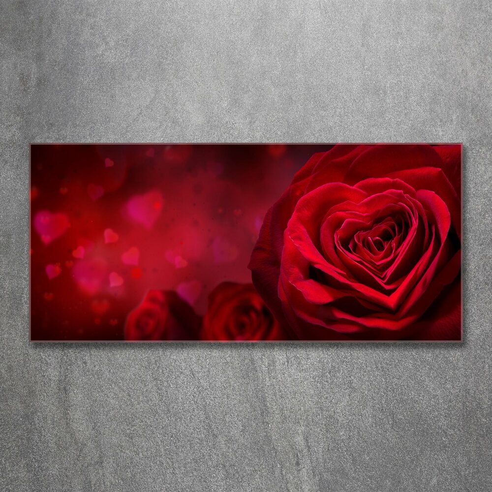 Print on acrylic Red heart rose