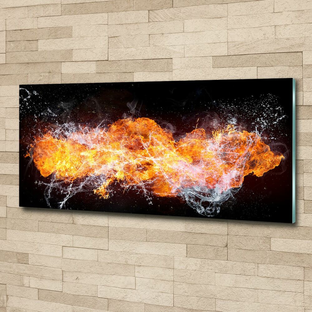 Acrylic wall art Fire versus water