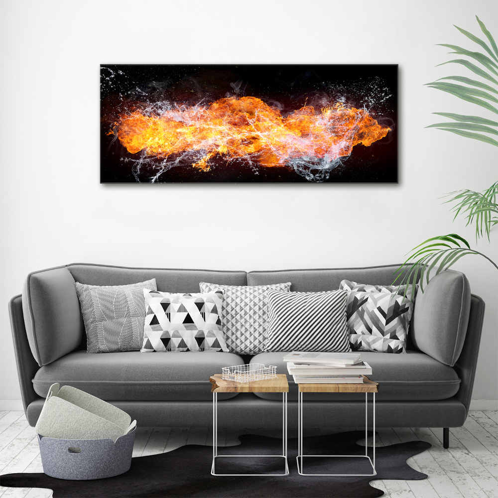 Acrylic wall art Fire versus water