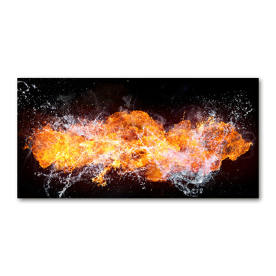 Acrylic wall art Fire versus water