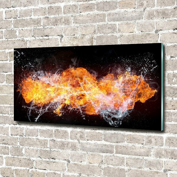 Acrylic wall art Fire versus water