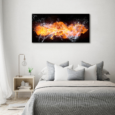 Acrylic wall art Fire versus water