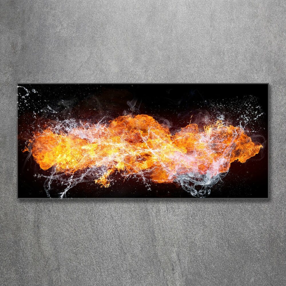 Acrylic wall art Fire versus water