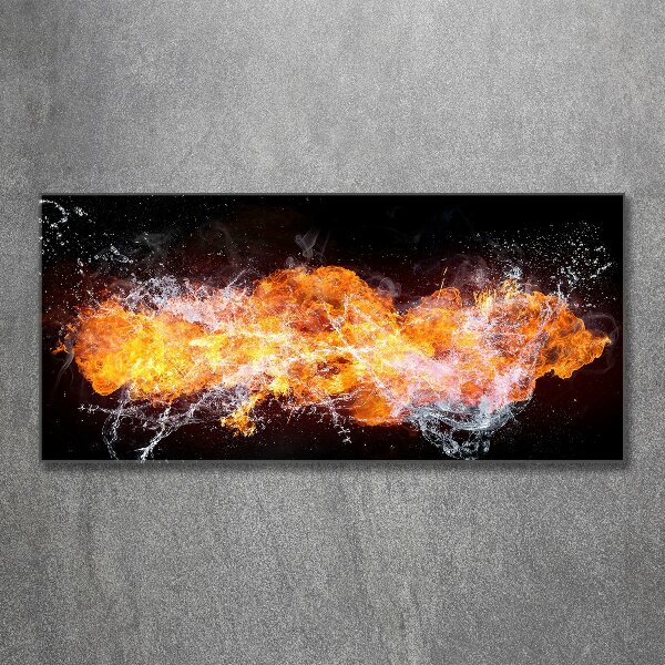 Acrylic wall art Fire versus water