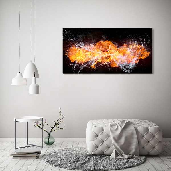 Acrylic wall art Fire versus water