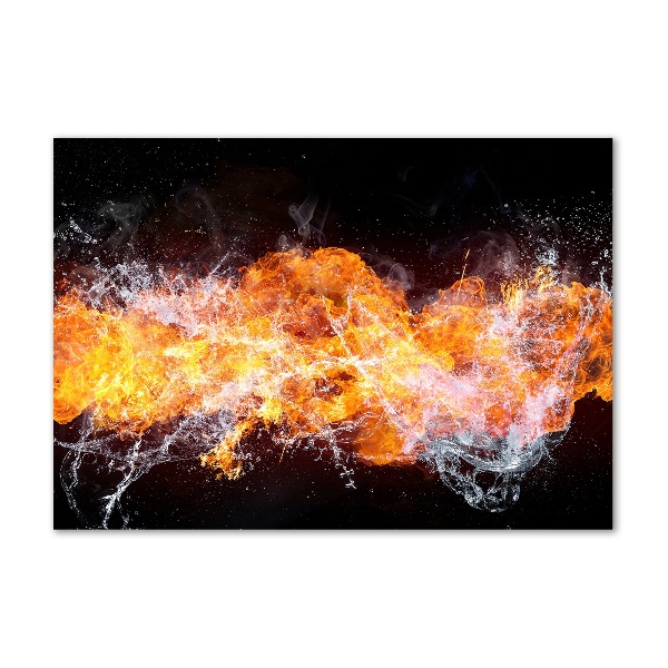 Acrylic wall art Fire versus water