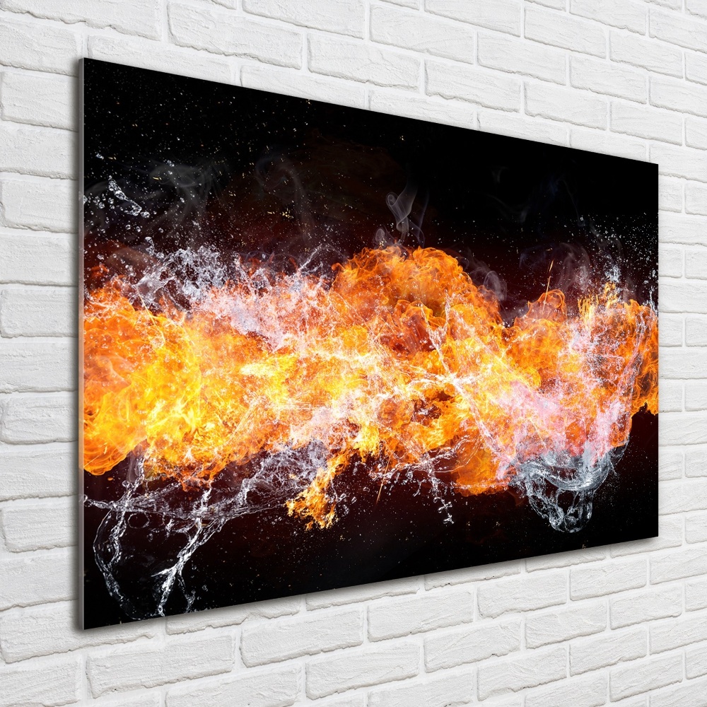 Acrylic wall art Fire versus water