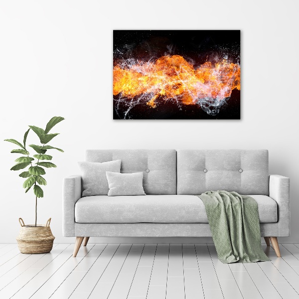 Acrylic wall art Fire versus water