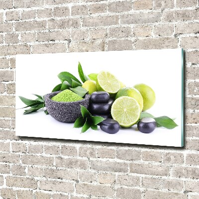 Acrylic wall art Lime and stones