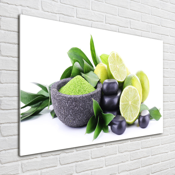 Acrylic wall art Lime and stones