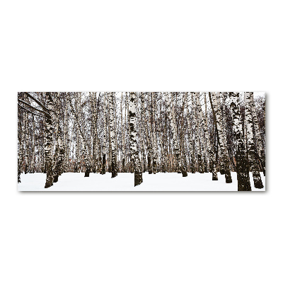 Wall art acrylic Birches in winter