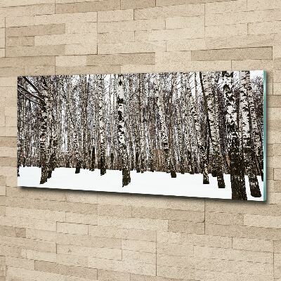 Wall art acrylic Birches in winter