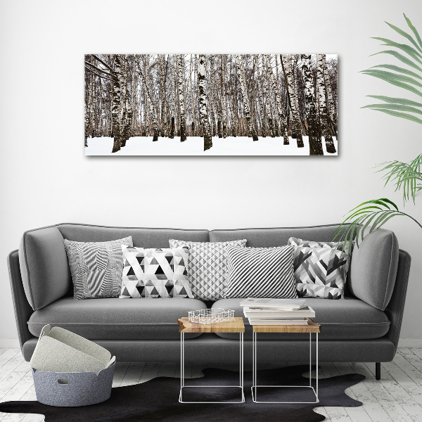 Wall art acrylic Birches in winter