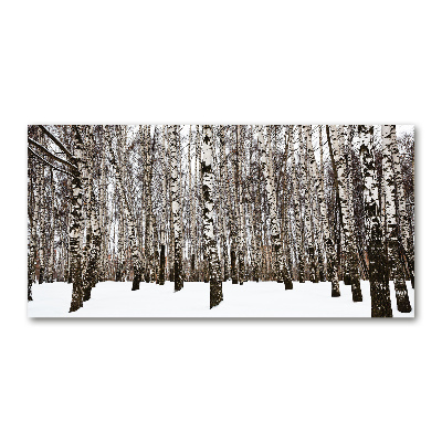 Wall art acrylic Birches in winter