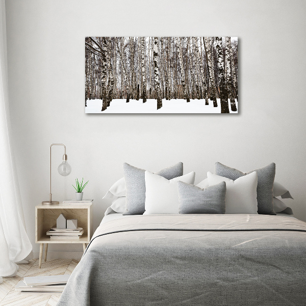 Wall art acrylic Birches in winter