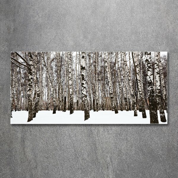 Wall art acrylic Birches in winter