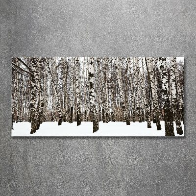 Wall art acrylic Birches in winter