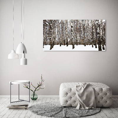 Wall art acrylic Birches in winter