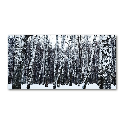 Wall art acrylic Birches in winter