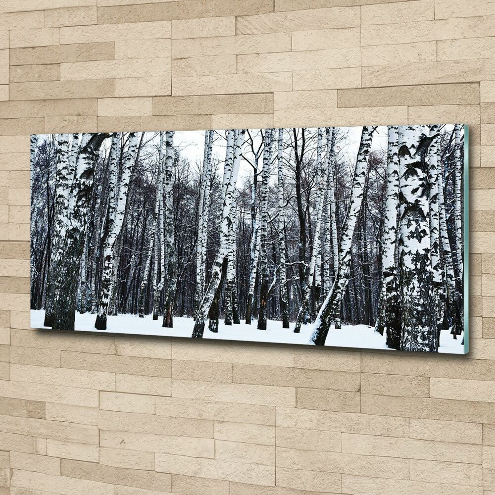 Wall art acrylic Birches in winter