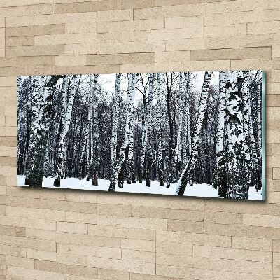 Wall art acrylic Birches in winter