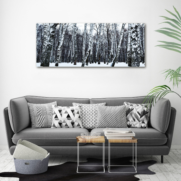 Wall art acrylic Birches in winter