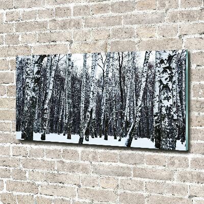 Wall art acrylic Birches in winter