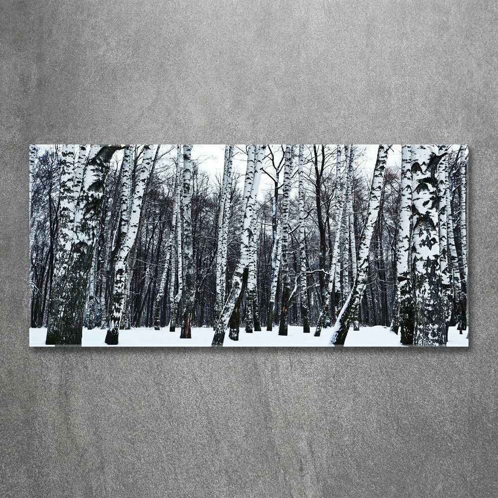 Wall art acrylic Birches in winter