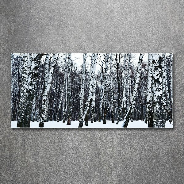 Wall art acrylic Birches in winter