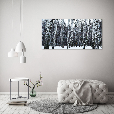 Wall art acrylic Birches in winter