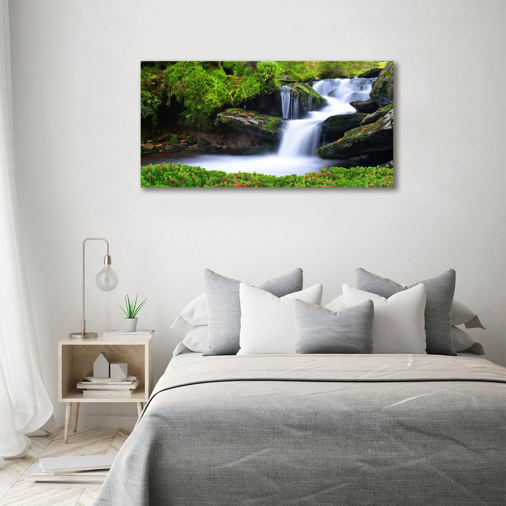 Acrylic wall art Waterfall in the forest