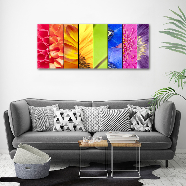 Wall art acrylic Colorful flowers