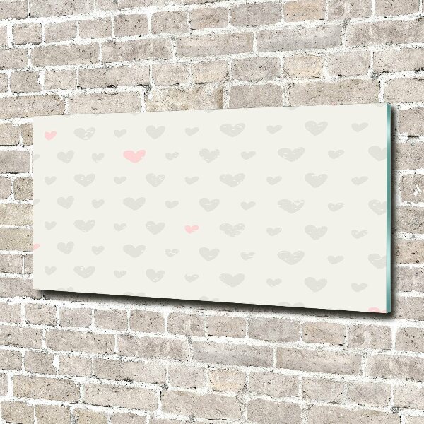 Print on acrylic Heart background