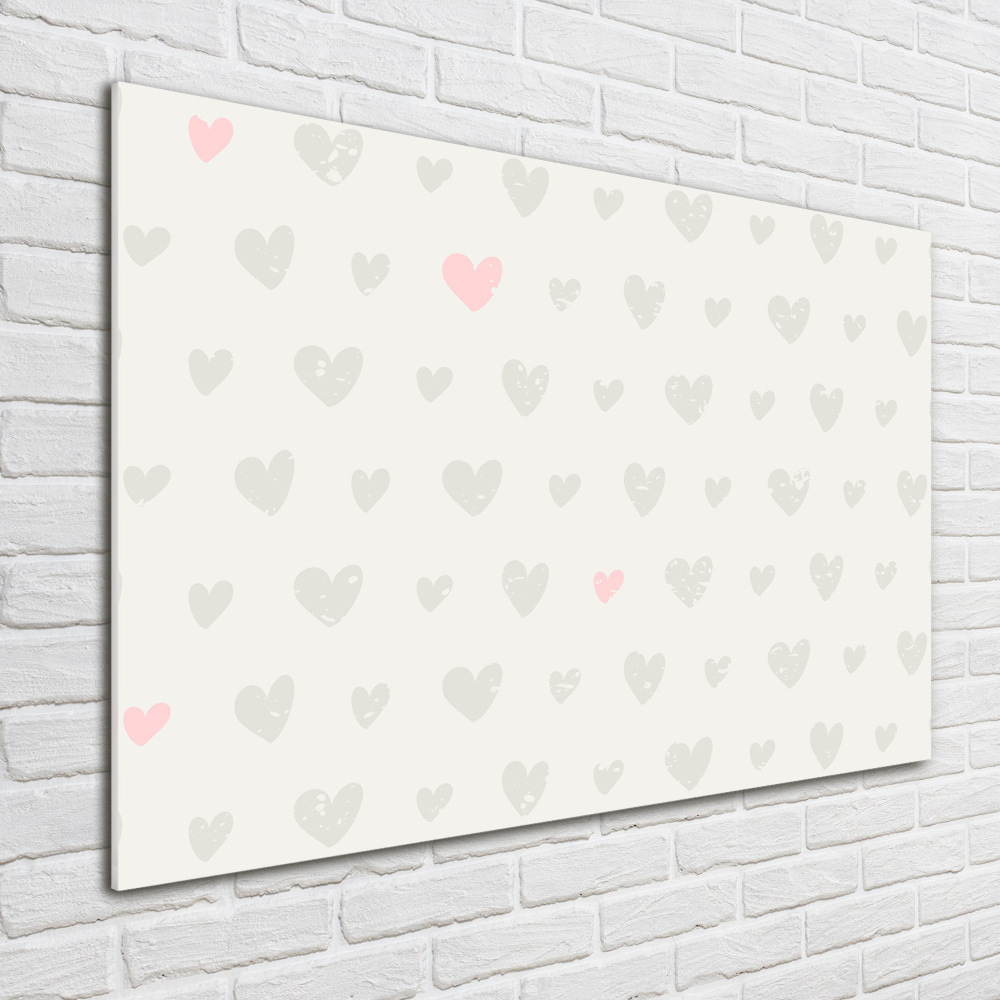 Print on acrylic Heart background