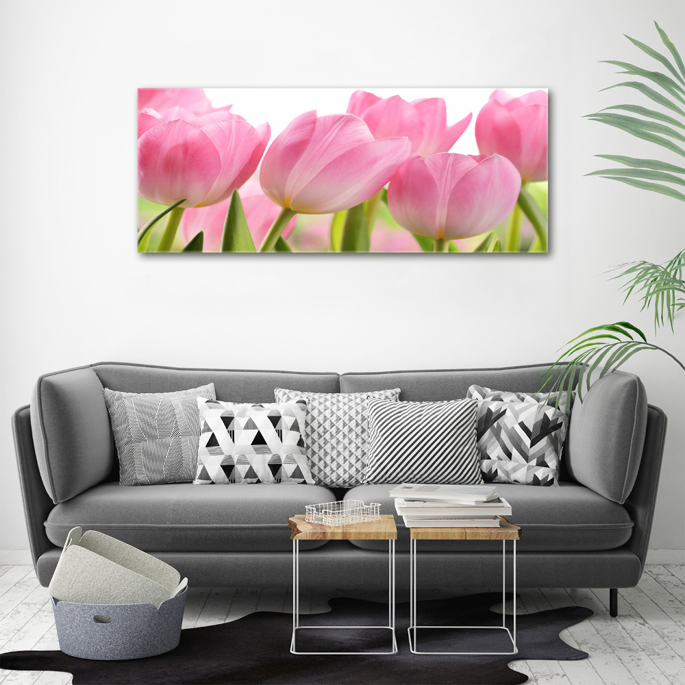 Print on acrylic Pink tulips