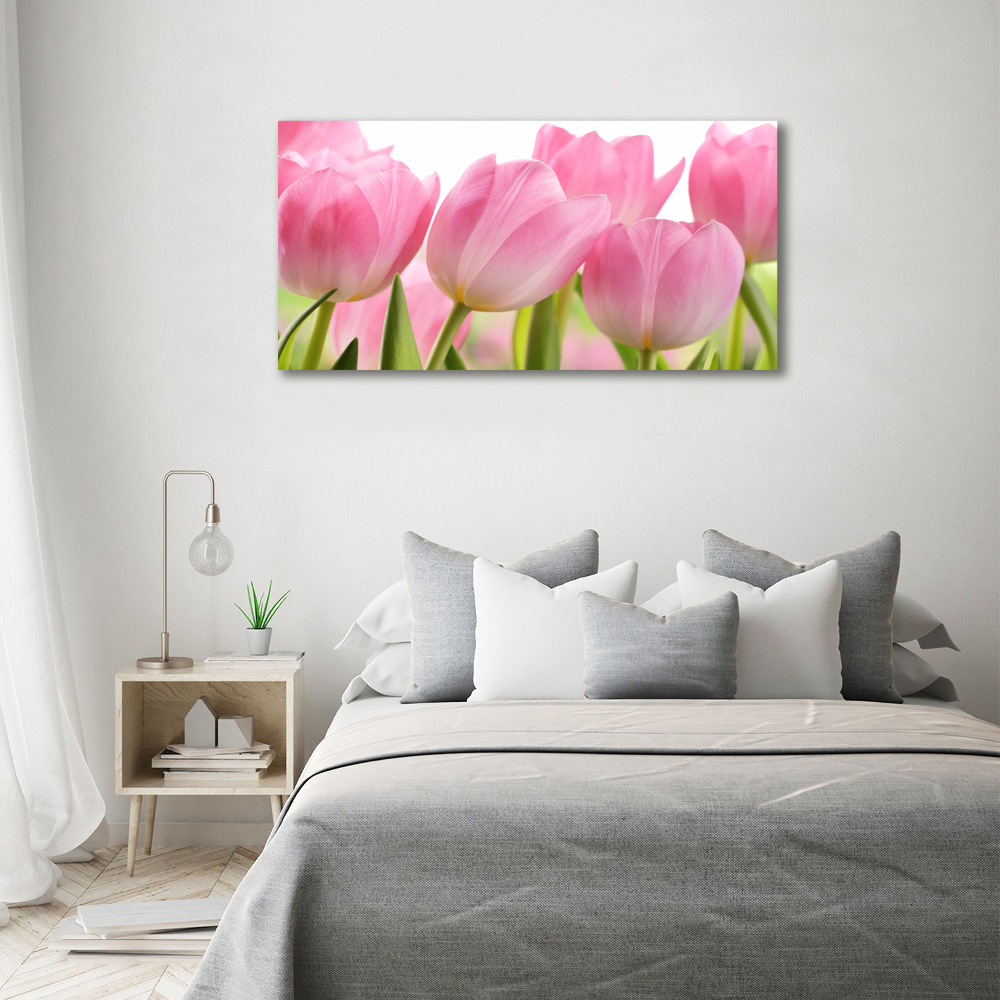 Print on acrylic Pink tulips