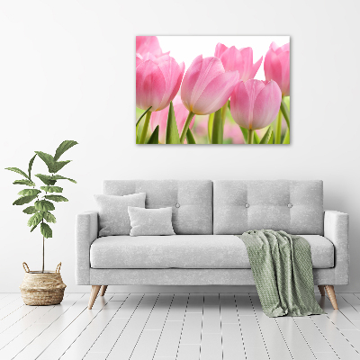 Print on acrylic Pink tulips