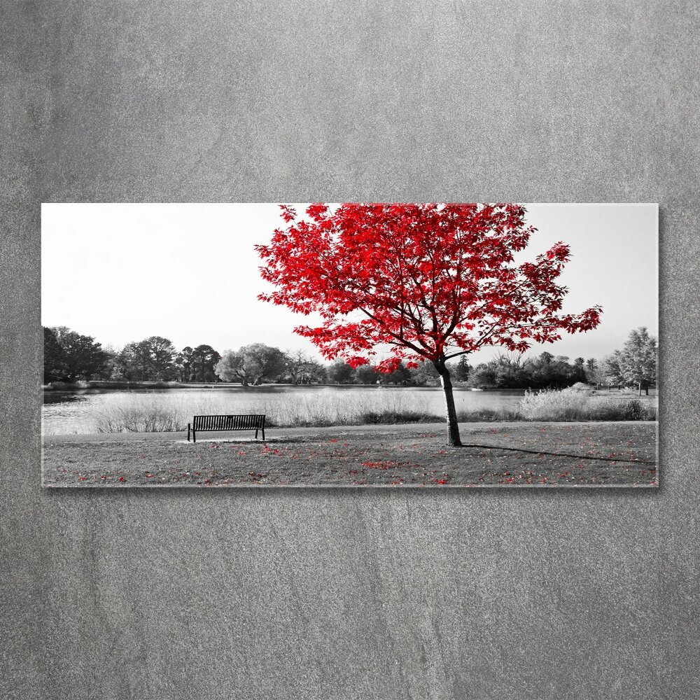 Acrylic print Red tree