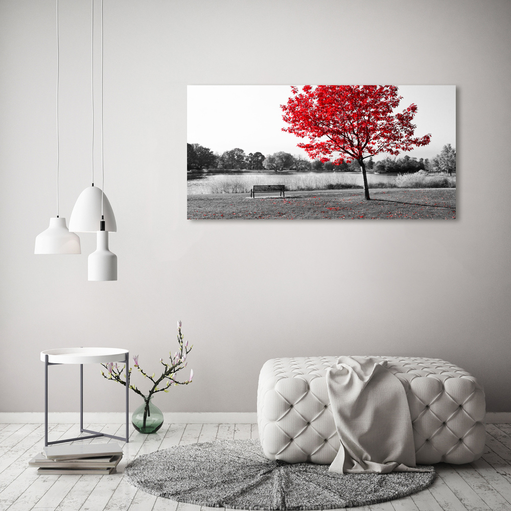 Acrylic print Red tree