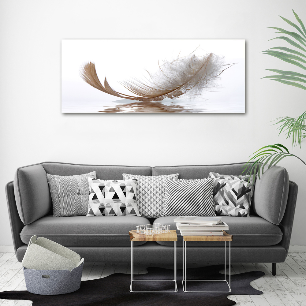 Wall art acrylic Feather on the water