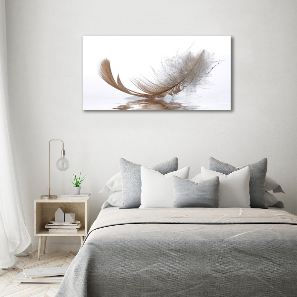 Wall art acrylic Feather on the water